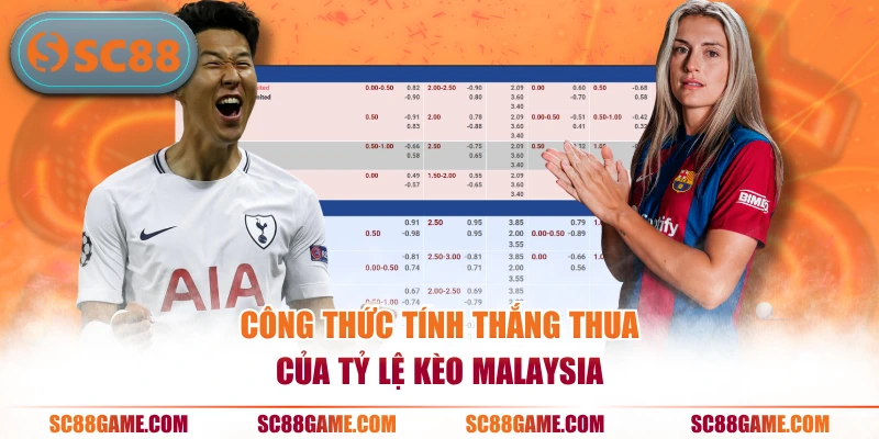 Công thức tính thắng thua của tỷ lệ kèo Malaysia